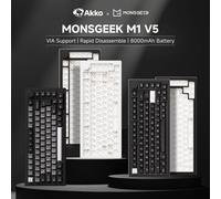 Akko MonsGeek M1 V5 Three-mode Mechanical Keyboard/Barebone Kit VIA 75% 3/5 Pin Customized Hot Swap RGB Rapid Disassemble Gasket ISO Black Silver