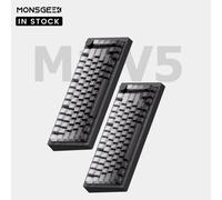 Akko MonsGeek M1 V5 Three-mode Mechanical Keyboard/Barebone Kit VIA 75% 3/5 Pin Customized Hot Swap RGB Rapid Disassemble Gasket ISO Black Silver
