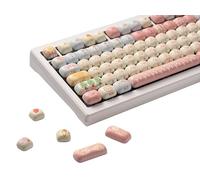 Akko PBT Keycap Set, Piggy Party Keycaps MOG Profile 139-Key Keycaps for Mechanical Keyboards