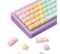 Akko PBT Keycaps Set, Colorful Cats Keycap Mao Profile 142-Key Keycaps for Mechanical Keyboards