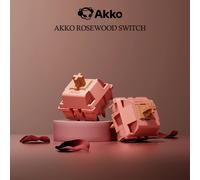 Akko Rosewood Switch 5 Pins 40gf Linear Switch Factory Lubed Deep Low-pitch Compatible with MX Mechanical Keyboard (45 pcs) 45Pcs