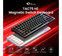 AKKO TAC75 HE Magnetic Switch Keyboard 75% Gaming Keyboards Rapid Trigger 0.005mm 8K RGB Wired Esports Custom Keyboard for Gamer White 3