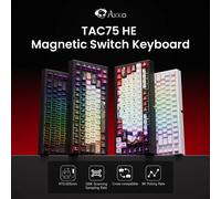 AKKO TAC75 HE Magnetic Switch Keyboard 75% Gaming Keyboards Rapid Trigger 0.005mm 8K RGB Wired Esports Custom Keyboard for Gamer White 3