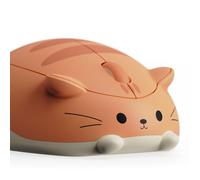 Akko Wireless Gaming Mouse Cat Theme, 3200 DPI Optical Cute Mouse, Tri-Mode Mice Bluetooth 3.0/5.0/2.4G USB A Receiver, Quiet Click, Cute Cat Shape Mice for Laptop/Desktop/PC (Orange Kate)