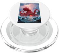 Akkorokamui, red octopus god of Ainu Japanese coast PopSockets PopGrip for MagSafe