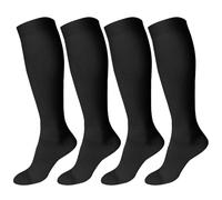 AKKQHH Flight Socks for Women Men 2/4 Pairs Compression Socks Knee-High Support Stockings for Running Sports Flying Travel Outdoors