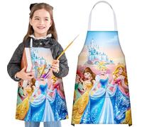 Akkya Kids Aprons for Cooking Toddler Chef Painting Apron with Pocket Baking Art Gardening Personalized Smock for Girls Boys, Princess 1, Suitable for 5-12 Jahre-old child