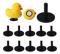 AKLOPE Duck Plug - Rubber Duck Mount,Flock Locker Rubber Duck Holder for Jeep Dash and Fixed Display,Gift for Jeep LoverIncludes Double Sided Stickers Inside (Excluding Rubber Duck) (Black-10PCS)