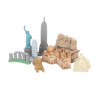 AKLOSIPY 10 Pcs Miniature Buildings Set for Kids - Educational Ancient Architecture Toys for Parties and Preschool Activities