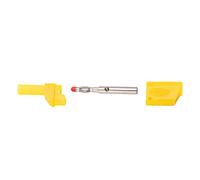 AKLOSIPY 10 Sets 4mm Banana Plug Insulated Connector Pure Copper Plated Lantern Test Adapter with Housing for Multimeter Electronic Equipment Compatible with 22.160 21.430 Standard (Yellow)