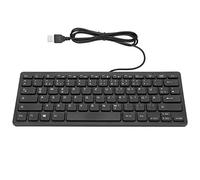 AKLOSIPY 1000 Wired Keyboard 78 Keys Ergonomic Compact PC Keyboard with Russian French German Layout for Laptop Desktop Computer Use Plug and Play USB Cable ABS Material (German)