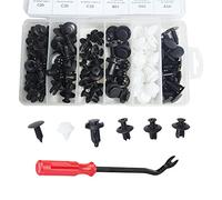 AKLOSIPY 100pcs Car Retainer Clips with Removal Tool Plastic Rivets Fasteners Push Bumper Door Trim Panel Screws Assorted Moulding Kit with Storage Box for Quick Installation & Removal