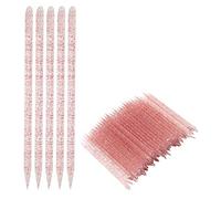 AKLOSIPY 100pcs Nail Cuticle Pusher Double Ended Rose Red Sticks for Manicure Pedicure Dead Skin Remover Rhinestone Picker Tool for Professional Salon Home DIY Nail Art Care Hygienic (Red)