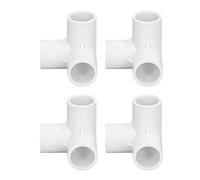 AKLOSIPY 10PC PVC Plastic 3 Way Corner Fittings Easy Connect Tee Pipe