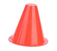 AKLOSIPY 10pcs 8cm Yellow Soft Soccer Training Cones, PE Plastic Football Markers with Base, Stackable Discs for Drill Boundaries, Field Equipment for Coaching and Practice (Red)