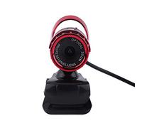 AKLOSIPY 12M Clip on Webcam HD 360 Rotating with Built-in for PC Red USB 2.0 Camera for PC Video Calling Web Camera Compatible with A9 Algorithm (Red)