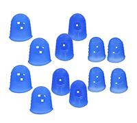 AKLOSIPY 12Pcs Guitar Finger Covers, Flexible Silicone Fingertip Guards for String Instruments, Ergonomic Musical Accessory in Blue/ M00253 (#1)
