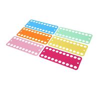 AKLOSIPY 12Pcs Stitch Thread with 20 Holes, Plastic Floss Bobbin Storage Board, Easy Color Identification