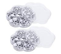 AKLOSIPY 1400Pcs Wiggle Eye Self-Adhesive White Plastic Eyes for DIY Dolls and Crafts, Various Sizes with Storage Box