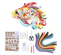 AKLOSIPY 14PCS Quilling Tool Kit with Gradient Color Strips, Complete DIY Crafts Set for Beginners Adults Kids, Includes Slotted Needle Tweezers Ruler for 3D Card Making Jewelry Home Decor