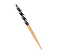 AKLOSIPY 16mm Small Round Hair Brush Teasing Brush Makeup Comb for Bangs Volume Root Blow Dry Styling - Nylon Cherry Wood Handle (16# small wooden roller comb)
