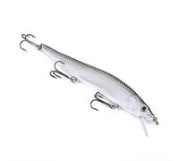 AKLOSIPY 1Pc Tail Fishing Lure with Vivid 3D Eyes, ABS Minnow Bait in 4 Colors for Enthusiasts (Style A)