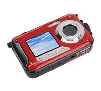 AKLOSIPY 2.7K Dual Screen Underwater Camera with 48MP, 16X Zoom and 11FT for Snorkeling and Diving - Compact and Travel-Friendly (Red)