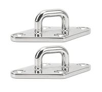 AKLOSIPY 2 Pcs 316 Stainless Steel Ceiling Hook Pad Eye Plates for Secure Top Mounting in Marine & Outdoor Settings