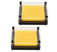 AKLOSIPY 2 Pcs 3D Pin Art Toy - Yellow Stress Relief Sculpting Board for Office and Home Decor, Fun for Ages