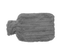 AKLOSIPY 2000ML High-Density Injection Rubber Hot Bottle with Removable Knitted Cover for Comfort and, Dark Gray (Dark Gray)