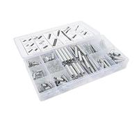 AKLOSIPY 200Pcs Spring Kit with 20 Styles Zinc Plated Steel Compression and Extension Springs for Car Repair and Projects