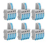 AKLOSIPY 20Pcs Copper Push-Type Quick Connectors SPL Wire Terminal Block for Efficient Electrical Wiring in Home and Industry (Blue)