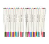 AKLOSIPY 24Pcs Vibrant Metallic Marker Pens Set for Art Projects, Scrapbooking, Card Making, Rock Painting, and More on Various Surfaces