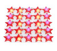 AKLOSIPY 25Pcs LED Cartoon Star Shaped Brooch Pins for Kids - Fun Party Favors & Christmas Gifts