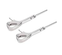 AKLOSIPY 2PCS Openable Hooks, 8mm Shackle Hooks for 16mm Stainless Steel Wire Rope, with Swaged Stud for Safety Barriers Sailboats Yachts