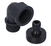 AKLOSIPY 2Set Elbow Hose Connector Durable Adapter with Nipple Connector for Efficient Outdoor Watering System (1 inch Directional Elbow Inner and Outer Wire)