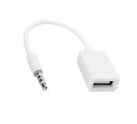 AKLOSIPY 3.5mm Male to USB Female Adapter Cable, Oxygen- Copper to USB Converter Cord for Car System, Home Stereo, External U Disk Music Playback, PVC Jacket, Thickened Connector Design,