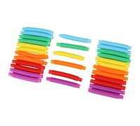 AKLOSIPY 30 Pcs Stretchable Tubes - Yellow, Orange, Blue, & Green - Sensory Tubes for Play, Motor Skill Development & Stress Relief