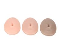 AKLOSIPY 3PCS 3D Silicone Belly Model Set with Acrylic Display Stand - Reusable Training Tool for Acupuncture, Piercing Practice & Dermatology Education