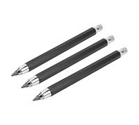 AKLOSIPY 3Pcs 5.6mm Mechanical Carpenter Pencil Set, Auto- Woodworking Marking Pencils with Blue Barrels, Graphite Scribing Tools for Construction, Sketching, Art Drawing, Crafts, and (Black)