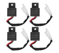 AKLOSIPY 4 Pcs 2 Pin LED Flasher Relay Turn Relays for Motorcycle 150W Universal Replacement 12V