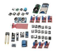 AKLOSIPY 45pcs Sensor Modules Starter Kit for Beginners - Professional Development Board Set with Microcontroller Compatibility
