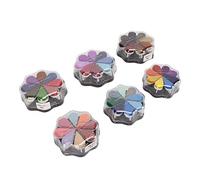 AKLOSIPY 48 Metallic Colors Individual Packaging Flower Shaped Ink Pad for Card Making Crafts with Raised Detail Design