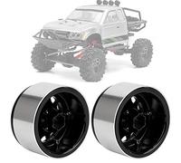 AKLOSIPY 4Pcs CNC Aluminum Wheel Hubs for RC, Metal Tire Accessories, /10 Scale, 4 Colors Available (Black)