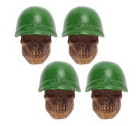 AKLOSIPY 4PCS Skull Tire Valve - -Oxidization Covers for Cars,Trucks,Bikes,Motorcycles Lve Cover,Copper Valve,Motorcycle,Car Tire,Truck,Bike Inflation (Green)