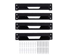 AKLOSIPY 4pcs Toolboxes Metal Mounting Brackets Fit for Toughbuilt Stacktech Garage Toolbox Support Holder Black (Small Size)