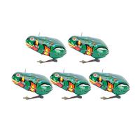 AKLOSIPY 5 PCS Clockwork Iron Sheet Frogs Pet Toy for Cats & Dogs - Fun Spring Action Toys for Hours of Play (#1)