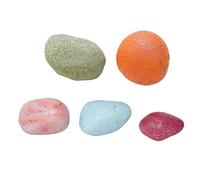 AKLOSIPY 5pcs Colored River Rocks for Fish Tanks and Decorative Landscaping -, and Vibrant Aquarium Stones