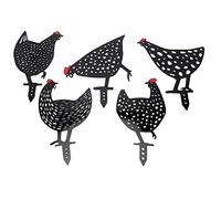 AKLOSIPY 5Pcs Exquisite Chicken Stakes Set Acrylic Garden Ornament Statues for Outdoor Decoration - Unique & Durable