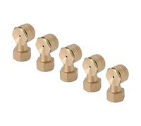 AKLOSIPY 5PCS G1/2in Brass Female Thread Nozzles - Heavy-Duty Waterscape Fountain Sprayer for Gardens, Ponds, Hotels, and Amusement Parks